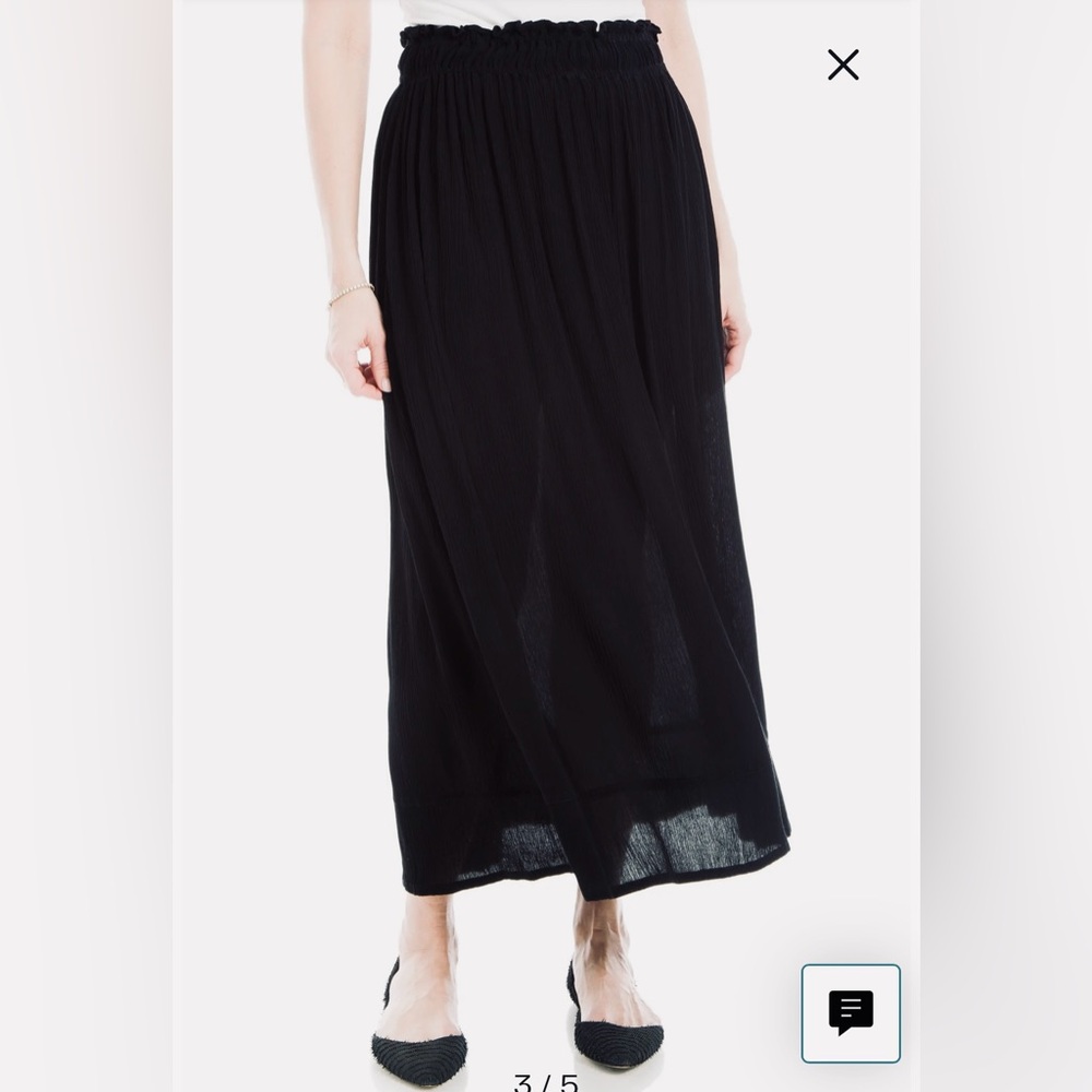 NWT Max Studio Skirt, Smocked Waist, Pockets, Black, Size Medium